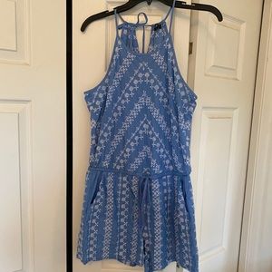 Loft embroidery printed romper